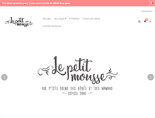 Tablet Screenshot of lepetitmousse.com